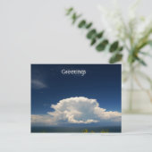 White Puffy Cloud Foto Postkarte (Stehend Vorderseite)