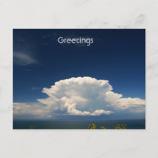 White Puffy Cloud Foto Postkarte (Vorderseite)