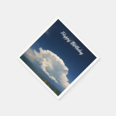 White Puffy Cloud Foto Serviette (Ecke)