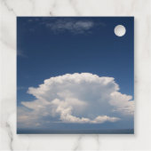 White Puffy Cloud Geschenkanhänger (Rückseite)