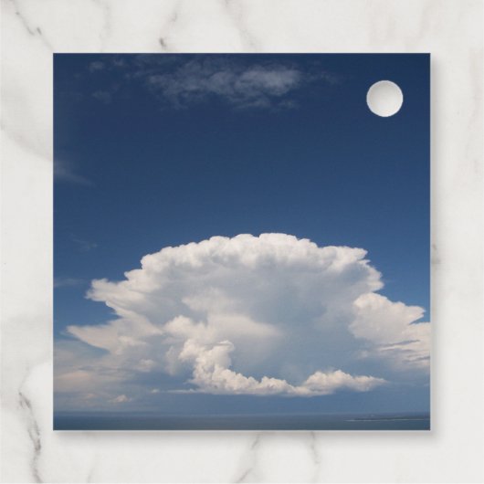 White Puffy Cloud Geschenkanhänger (Rückseite)