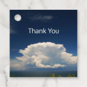 White Puffy Cloud Geschenkanhänger (Vorderseite)