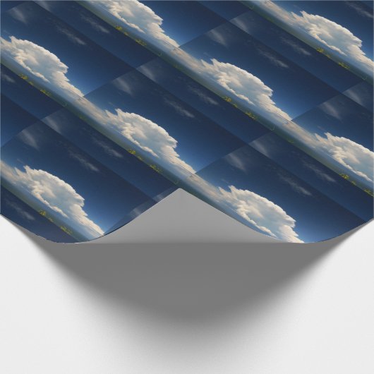White Puffy Cloud Geschenkpapier (Ecke)