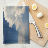 White Puffy Cloud Geschirrtuch (Viertel Falte)