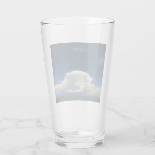 White Puffy Cloud Glas (Rückseite)