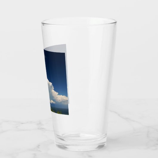 White Puffy Cloud Glas (Links)