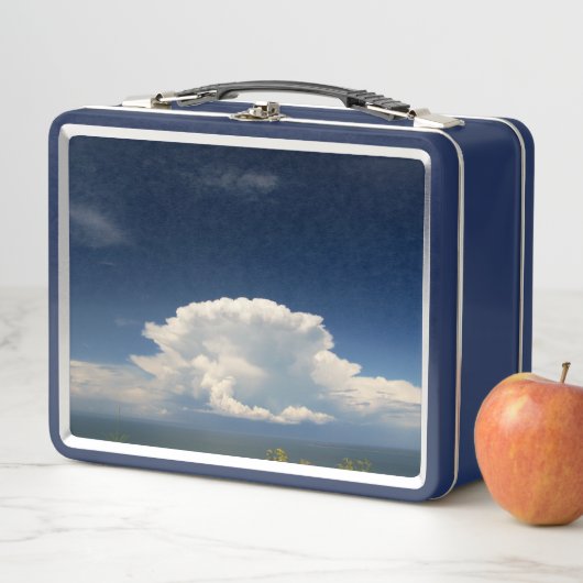 White Puffy Cloud Metall Brotdose (Beispiel)