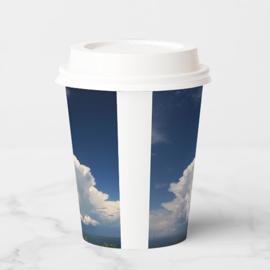 White Puffy Cloud Pappbecher (Links)