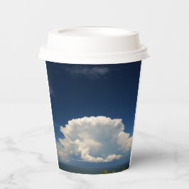 White Puffy Cloud Pappbecher