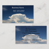 White Puffy Cloud Visitenkarte (Vorne/Hinten)