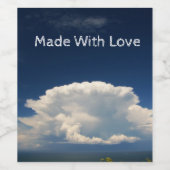 White Puffy Cloud Weinetikett (Einzelnes Label)