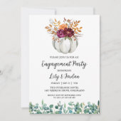 White Pumpkin and Greenerity Fall Engagement Party Einladung (Vorderseite)