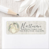 White Pumpkin and Greenery Rücksendeadresse Label (Insitu)