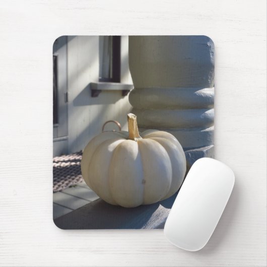 White Pumpkin auf dem Rail - Martha's Vineyard Mousepad (Mit Mouse)