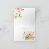 White Pumpkin Baby Dusche Danke Karte (Innenseite)