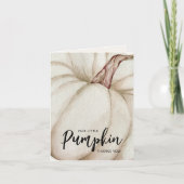 White Pumpkin Baby Dusche Dankeskarte (Vorderseite)