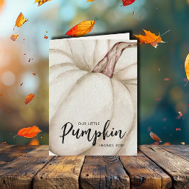 White Pumpkin Baby Dusche Dankeskarte