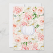 White Pumpkin Baby Dusche Einladung (Rückseite)