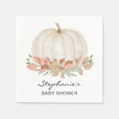 White Pumpkin Baby Dusche Serviette (Vorderseite)