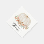 White Pumpkin Baby Dusche Serviette (Ecke)