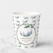 White Pumpkin Baby Duschkopf Papiertücher Pappbecher (Vorderseite)