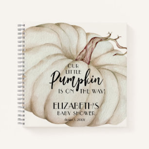 White Pumpkin Baby Showbook Notizblock