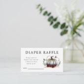 White Pumpkin Baby Showdiaper Raffle Ticket Begleitkarte (Stehend Vorderseite)