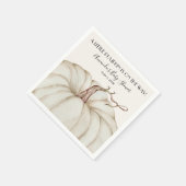 White Pumpkin Baby Shower Gender Neutral Serviette (Ecke)