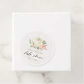 White Pumpkin Blush Bloral Baby Brunch Dusche Geschenkanhänger (Beispiel)