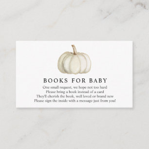 White Pumpkin Books for Baby insert card