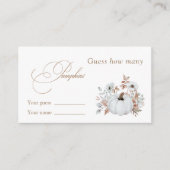 White Pumpkin Brautparty Wie viele Kürbis Begleitkarte (Vorderseite)