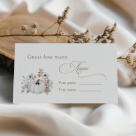 White Pumpkin Brautparty Wie viele Küsse Begleitkarte