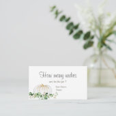 White Pumpkin-Brautparty wie viele Ungeborene Begleitkarte (Stehend Vorderseite)