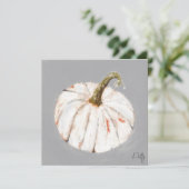White Pumpkin Card Einladung (Stehend Vorderseite)