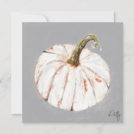 White Pumpkin Card Einladung (Vorderseite)