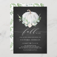 White Pumpkin Chalkboard Fall Bridal Luncheon