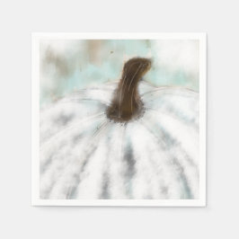 White Pumpkin Cocktail Napkins Serviette