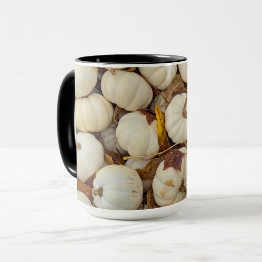 White Pumpkin Combo Mug Tasse (Vorderseite Links)