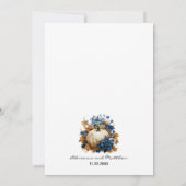 White Pumpkin Elegant Fall Garden Rose Hochzeit Einladung (Rückseite)