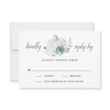 White Pumpkin Elegant Succulent Fall Chic Wedding