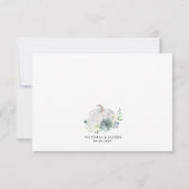 White Pumpkin Elegant Succulent Fall Chic Wedding RSVP Karte (Rückseite)