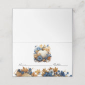 White Pumpkin Elegante Fall Garden Platzkarte (Außenseite Aufgefaltet)