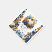 White Pumpkin Elegante Fall Garden Serviette (Ecke)