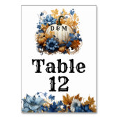 White Pumpkin Elegante Fall Garden Tischnummer (Rückseite)