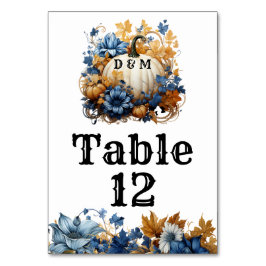 White Pumpkin Elegante Fall Garden Tischnummer