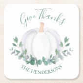 White Pumpkin-Erntedank Rechteckiger Pappuntersetzer (Vorderseite)