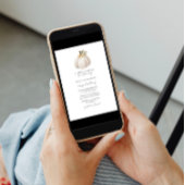 White Pumpkin Fall Baby Dusche Einladung