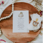 White Pumpkin Fall Baby Dusche Einladung