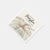 White Pumpkin Fall Baby Dusche Serviette (Ecke)