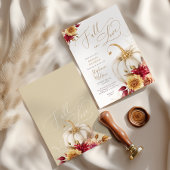 White Pumpkin Fall Brautparty Einladung